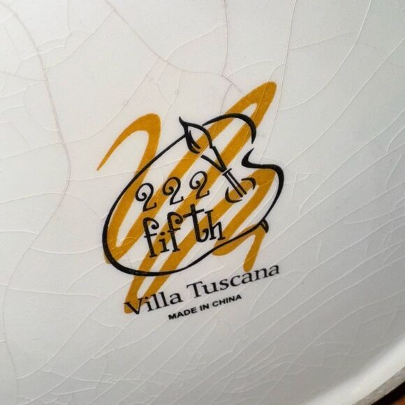 Villa Tuscana collection by 222 Fifth serving bowl retired - Picture 9 of 9